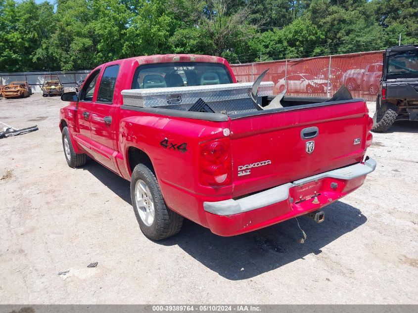 2005 Dodge Dakota Slt VIN: 1D7HW48N05S102764 Lot: 39389764