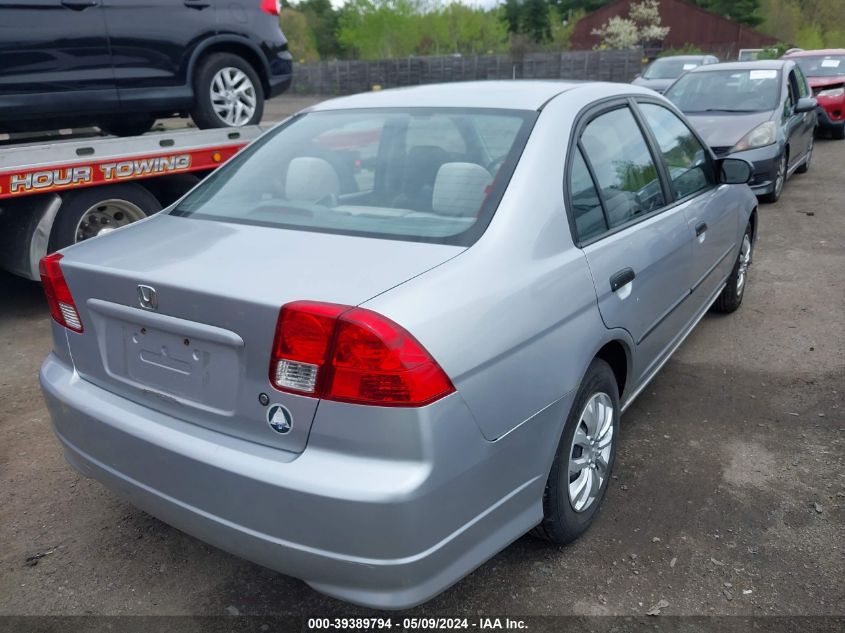 2005 Honda Civic Vp VIN: 2HGES163X5H575430 Lot: 39389794