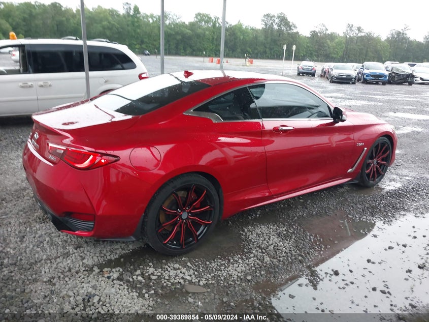 2017 Infiniti Q60 3.0T Red Sport 400 VIN: JN1FV7EL3HM701842 Lot: 39389854
