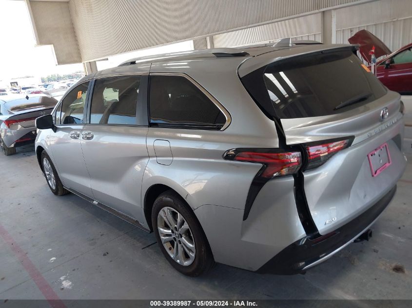 2022 Toyota Sienna Platinum VIN: 5TDESKFC3NS065930 Lot: 39389987