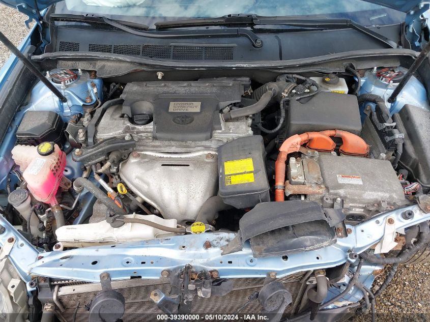 2012 Toyota Camry Hybrid Le VIN: 4T1BD1FK3CU010767 Lot: 39390000