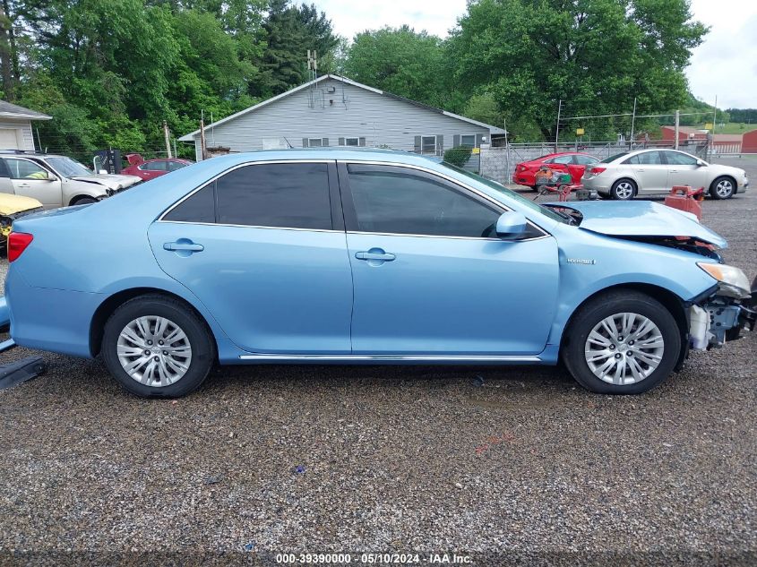 2012 Toyota Camry Hybrid Le VIN: 4T1BD1FK3CU010767 Lot: 39390000