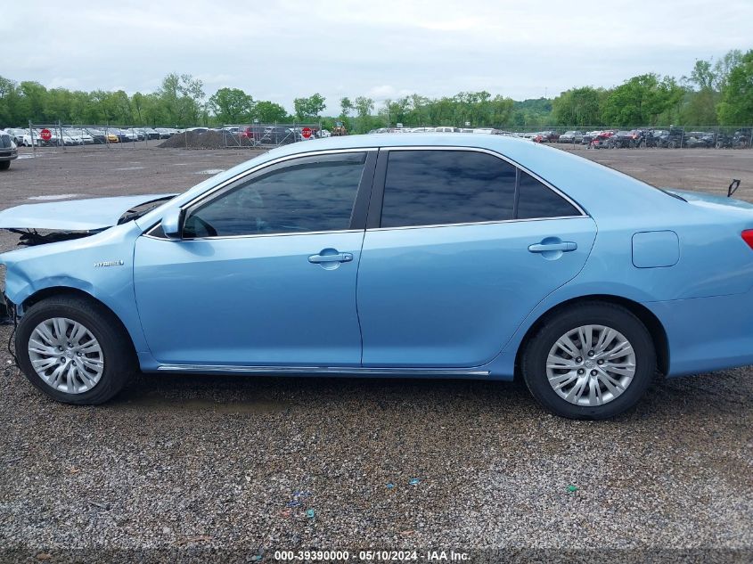 2012 Toyota Camry Hybrid Le VIN: 4T1BD1FK3CU010767 Lot: 39390000
