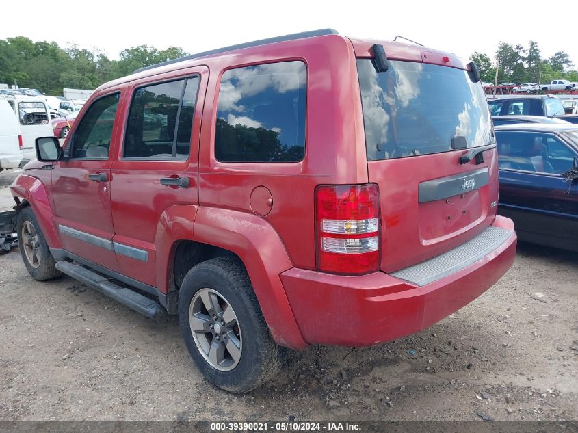 2008 Jeep Liberty Sport VIN: 1J8GP28K08W274196 Lot: 39390021