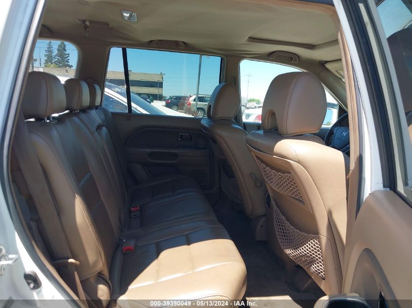 2008 Honda Pilot Ex-L VIN: 5FNYF28588B026100 Lot: 39390049