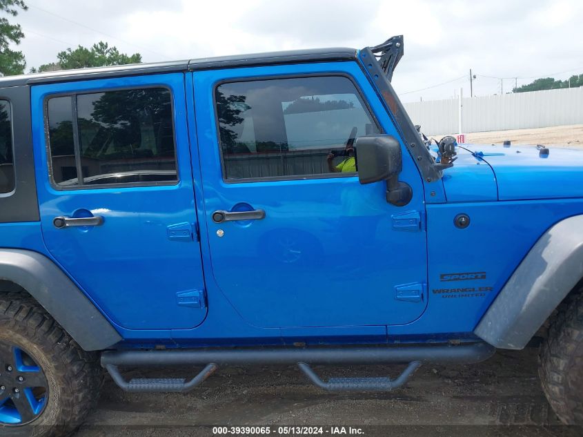 2016 Jeep Wrangler Unlimited Sport VIN: 1C4BJWDGXGL287873 Lot: 39390065
