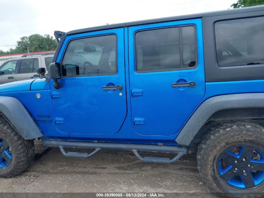 2016 Jeep Wrangler Unlimited Sport VIN: 1C4BJWDGXGL287873 Lot: 39390065