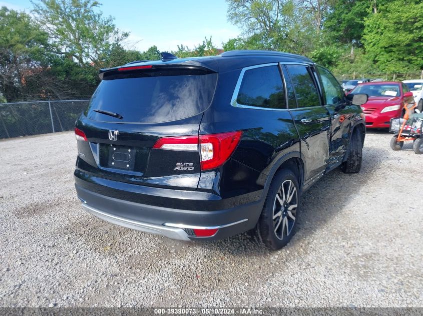 2019 Honda Pilot Elite VIN: 5FNYF6H08KB005945 Lot: 39390073