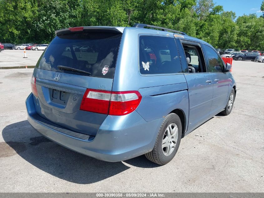 2007 Honda Odyssey Ex-L VIN: 5FNRL38757B027353 Lot: 39390358