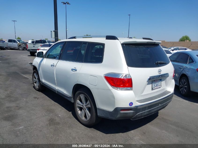 2013 Toyota Highlander Limited V6 VIN: 5TDYK3EH6DS124841 Lot: 39390437