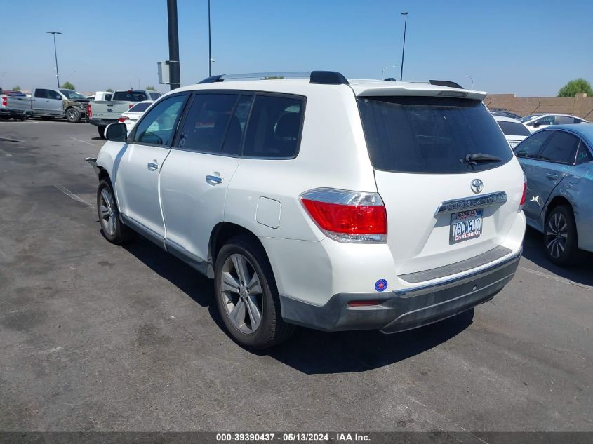 2013 Toyota Highlander Limited V6 VIN: 5TDYK3EH6DS124841 Lot: 39390437