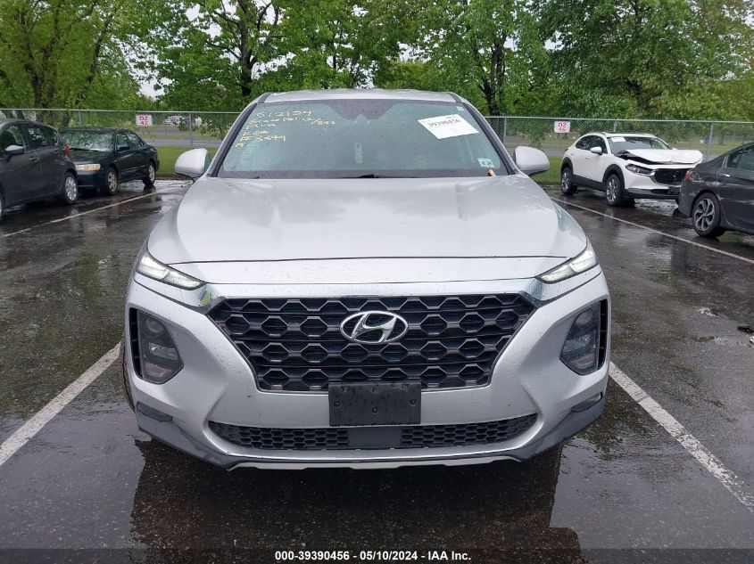 2019 Hyundai Santa Fe Sel VIN: 5NMS3CAD7KH133344 Lot: 39390456