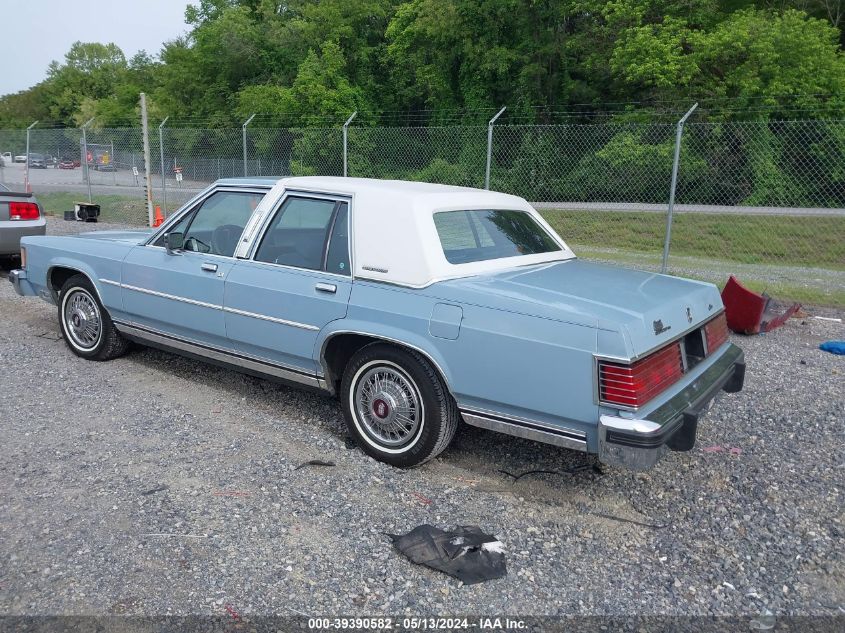 1987 Mercury Grand Marquis Ls VIN: 2MEBM75F2HX719782 Lot: 39390582