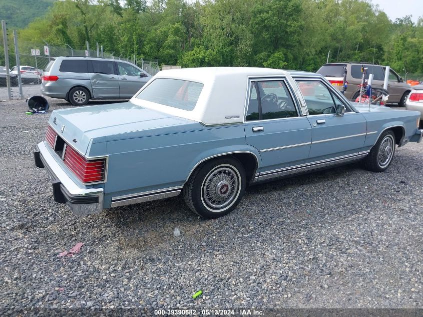 1987 Mercury Grand Marquis Ls VIN: 2MEBM75F2HX719782 Lot: 39390582