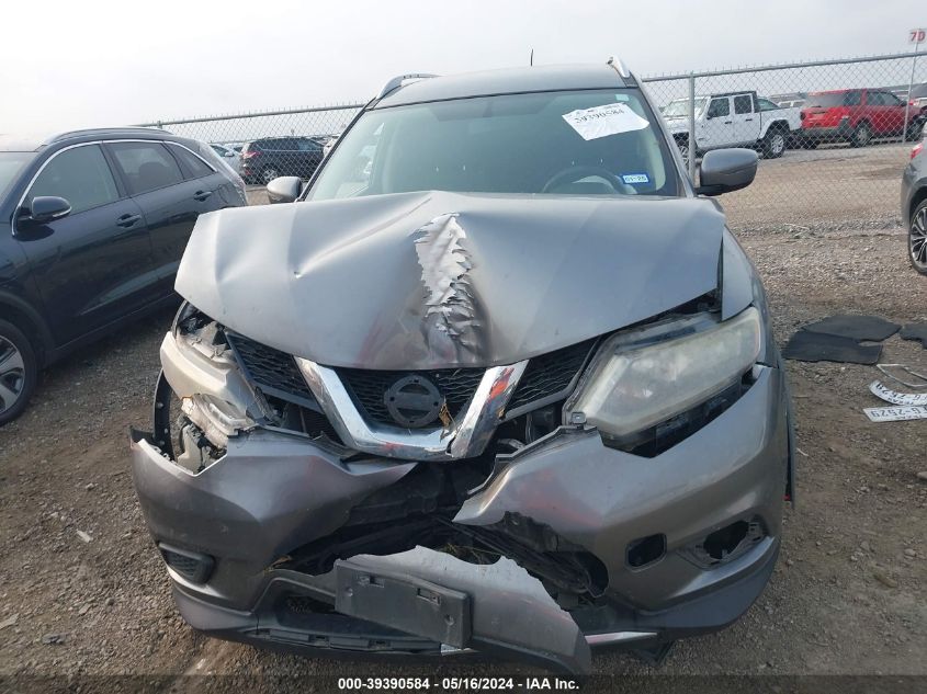 2016 Nissan Rogue Sv VIN: KNMAT2MT9GP605941 Lot: 39390584