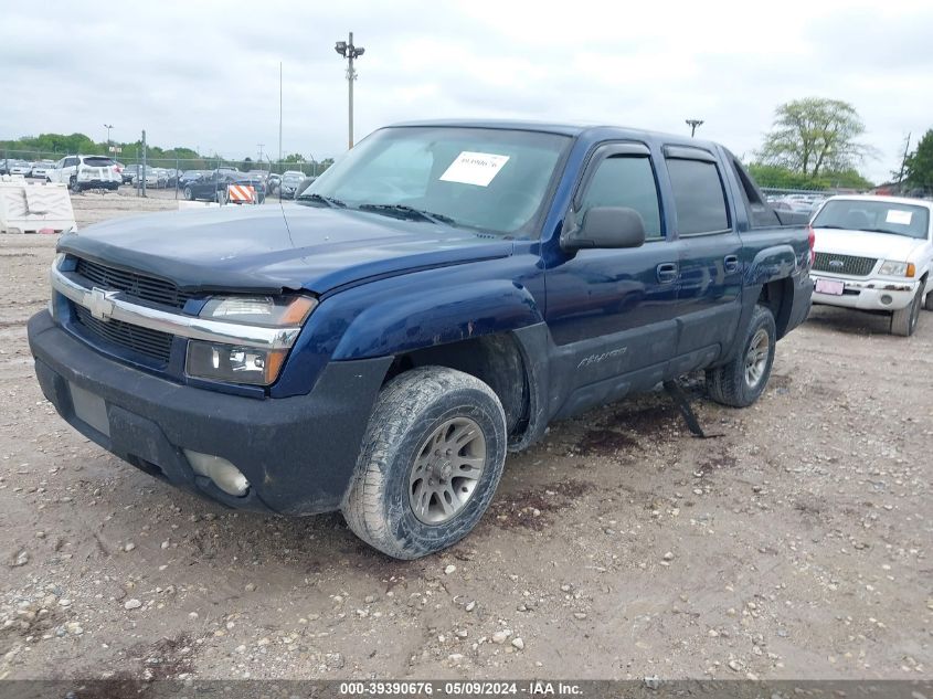 2002 Chevrolet Avalanche 1500 VIN: 3GNEC13T92G345400 Lot: 39390676