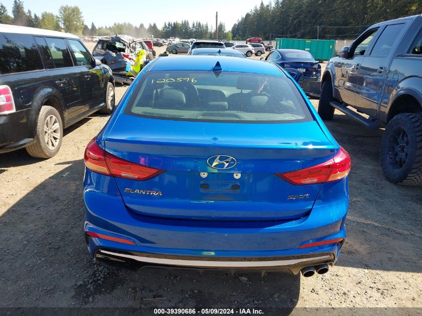 2017 Hyundai Elantra Sport VIN: KMHD04LBXHU332100 Lot: 39390686