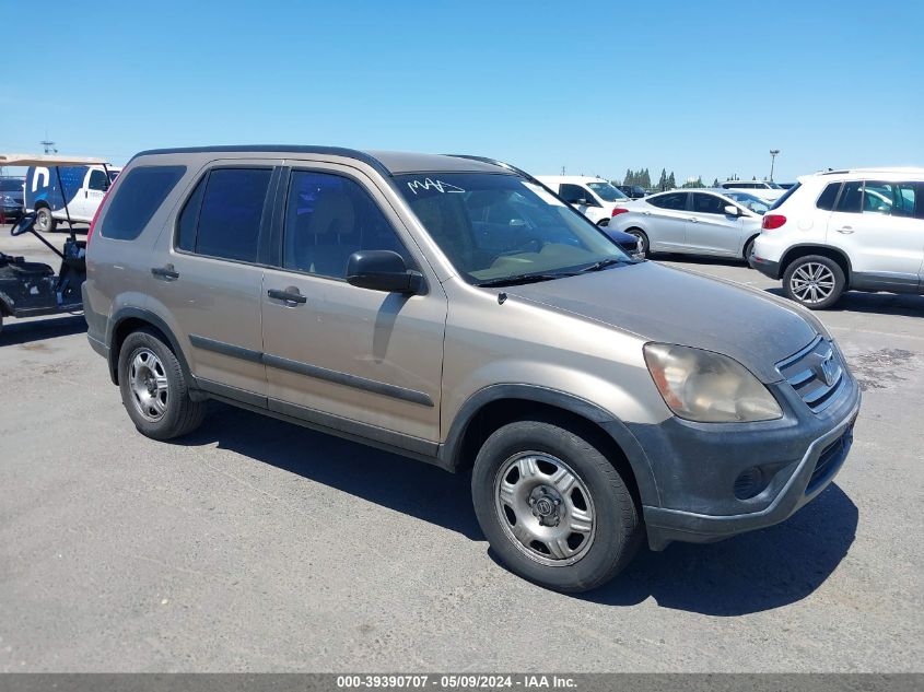 2005 Honda Cr-V Lx VIN: JHLRD68505C013516 Lot: 39390707