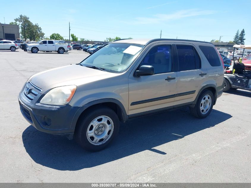 2005 Honda Cr-V Lx VIN: JHLRD68505C013516 Lot: 39390707