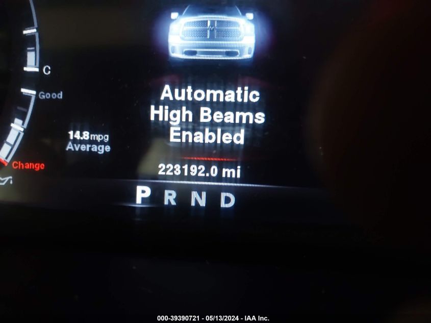 2013 Ram 1500 Laramie VIN: 1C6RR7NTXDS699471 Lot: 39390721