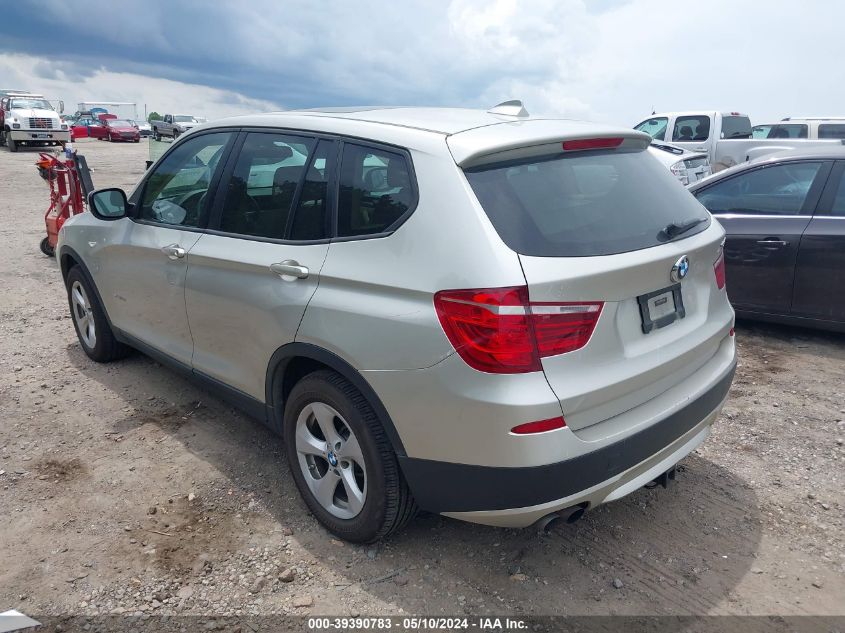 2012 BMW X3 xDrive28I VIN: 5UXWX5C52CL722310 Lot: 39390783