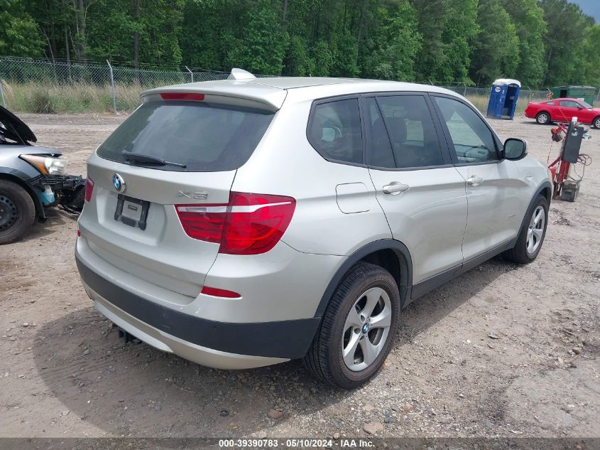 2012 BMW X3 xDrive28I VIN: 5UXWX5C52CL722310 Lot: 39390783