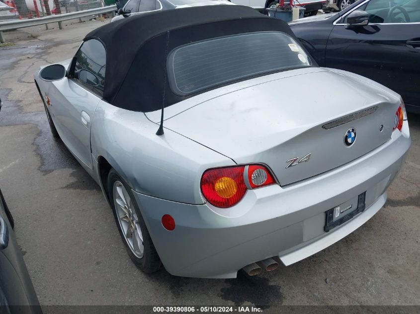 2003 BMW Z4 2.5I VIN: 4USBT33423LS46464 Lot: 39390806