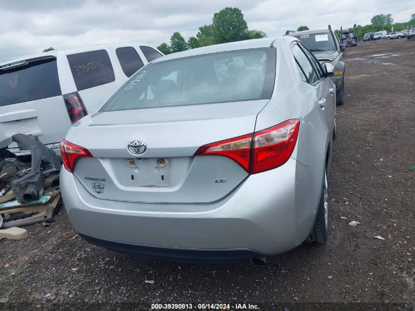 2018 Toyota Corolla Le VIN: 5YFBURHE0JP791610 Lot: 39390813