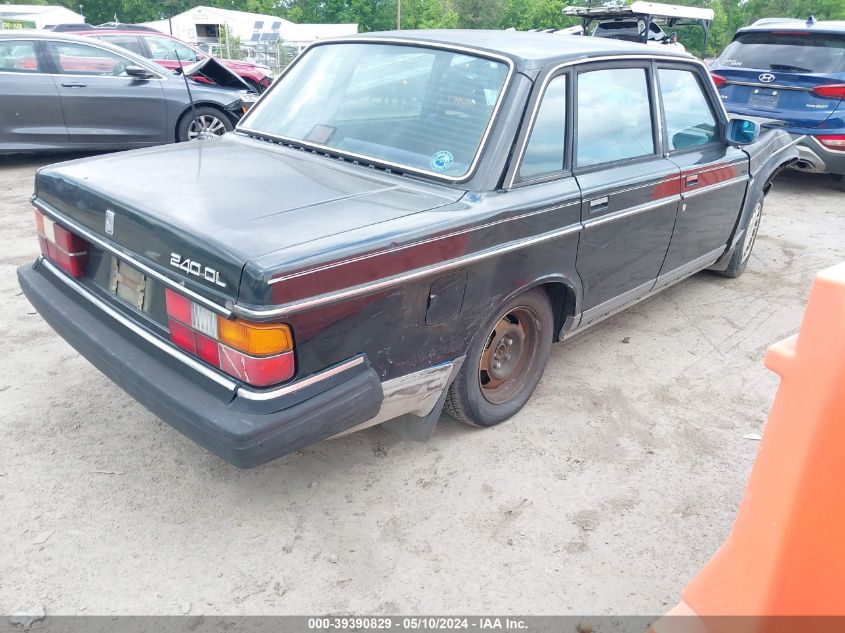 1986 Volvo 244 Dl/Gl VIN: YV1AX884XG1189535 Lot: 39390829