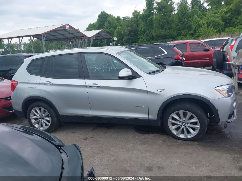 2016 BMW X3 xDrive28D VIN: 5UXWY3C53G0N86827 Lot: 39390912