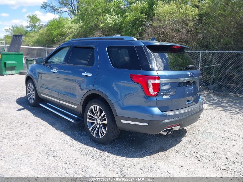 2018 Ford Explorer Platinum VIN: 1FM5K8HT9JGC53707 Lot: 39390948