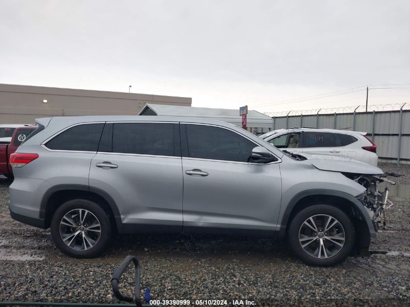 2019 Toyota Highlander Le VIN: 5TDZARFH1KS052694 Lot: 39390999