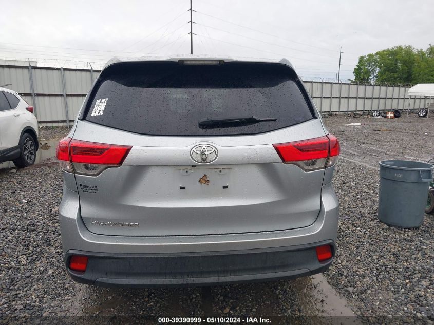 2019 Toyota Highlander Le VIN: 5TDZARFH1KS052694 Lot: 39390999