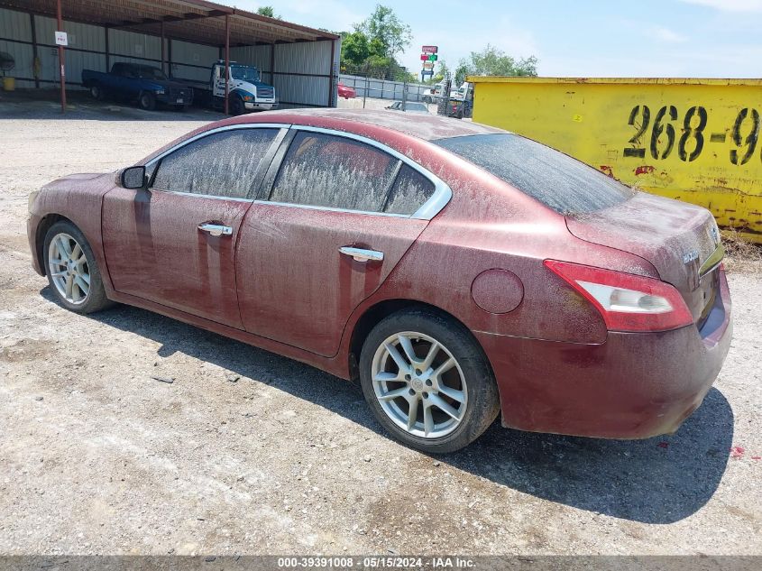 2009 Nissan Maxima 3.5 S VIN: 1N4AA51EX9C829345 Lot: 39391008