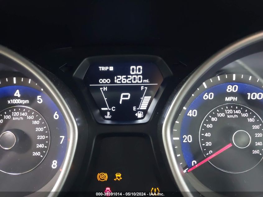 2012 Hyundai Elantra Gls VIN: 5NPDH4AE9CH100598 Lot: 39391014