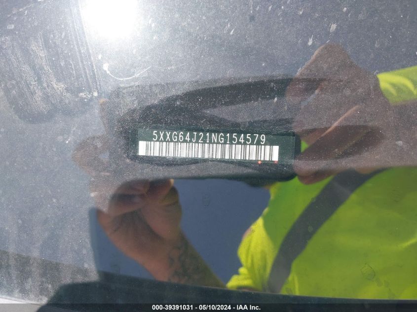 2022 Kia K5 Gt-Line VIN: 5XXG64J21NG154579 Lot: 39391031
