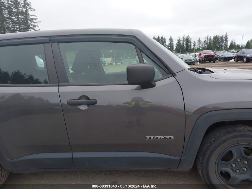 2019 Jeep Renegade Sport Fwd VIN: ZACNJAAB5KPK13433 Lot: 39391040