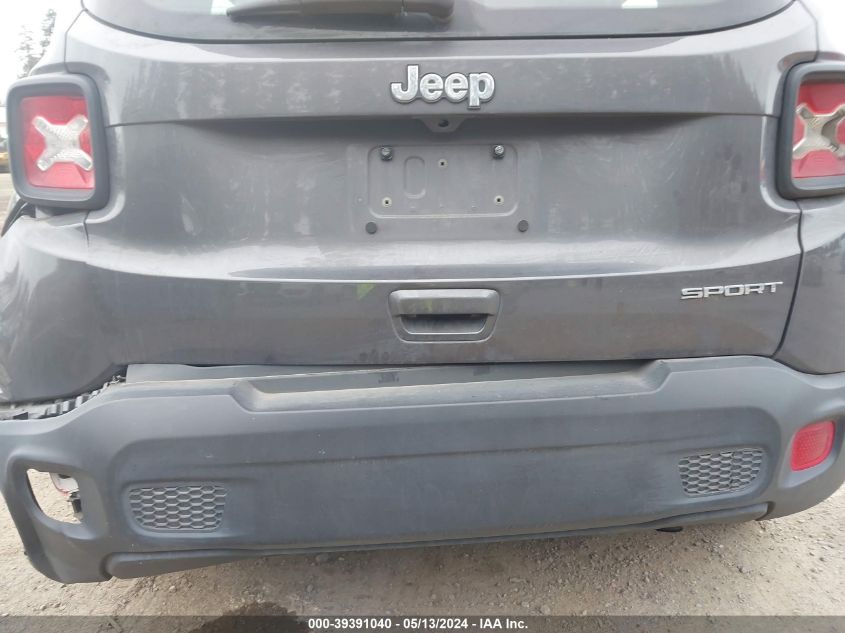 2019 Jeep Renegade Sport Fwd VIN: ZACNJAAB5KPK13433 Lot: 39391040