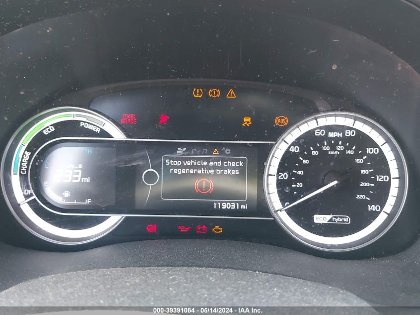 2018 Kia Niro Ex VIN: KNDCC3LCXJ5135650 Lot: 39391084