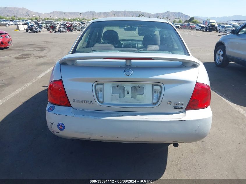 2006 Nissan Sentra 1.8S VIN: 3N1CB51D56L513586 Lot: 39391112