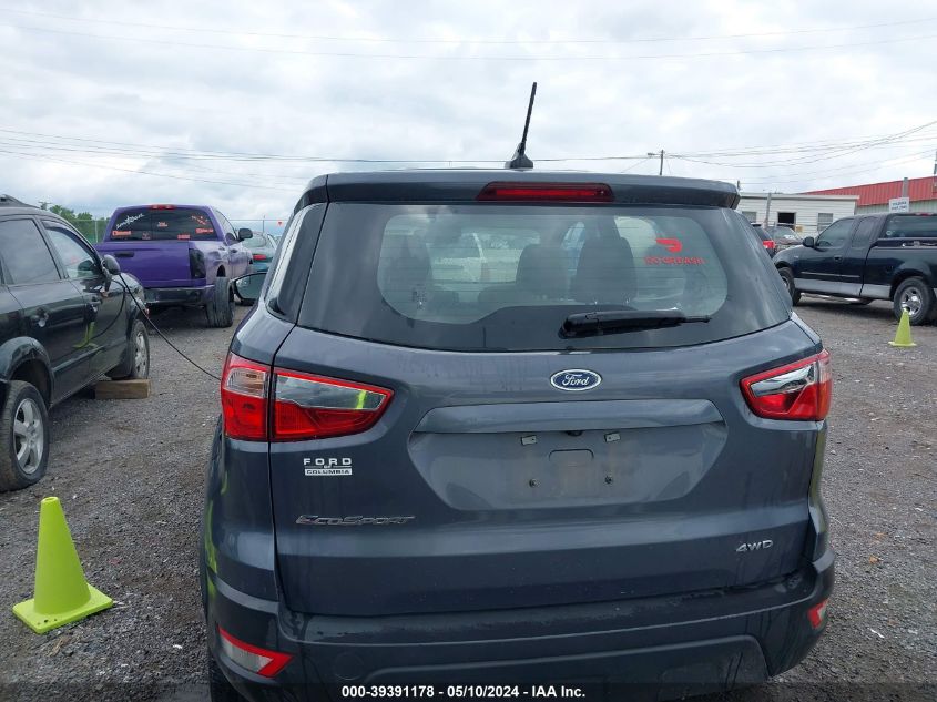 2022 Ford Ecosport S VIN: MAJ6S3FL4NC467604 Lot: 39391178