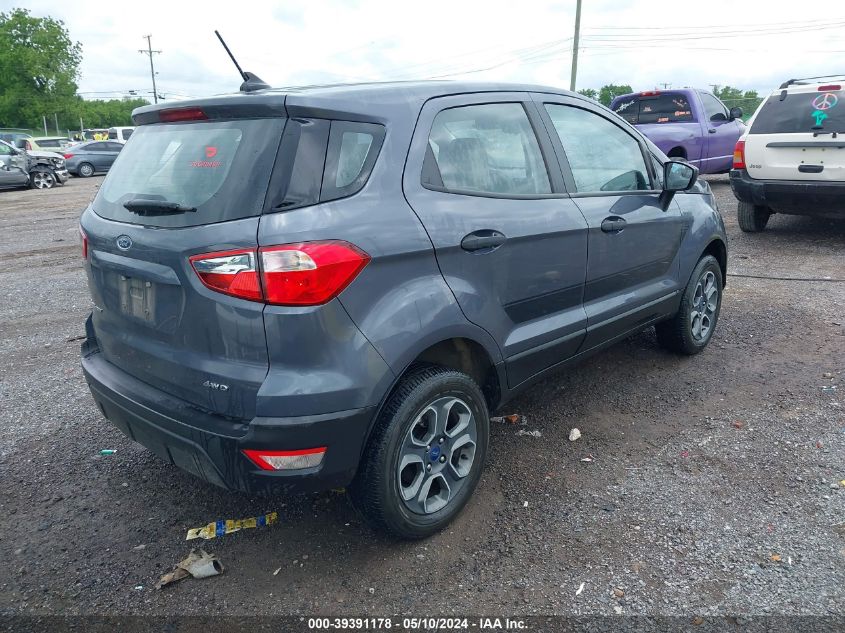 2022 Ford Ecosport S VIN: MAJ6S3FL4NC467604 Lot: 39391178