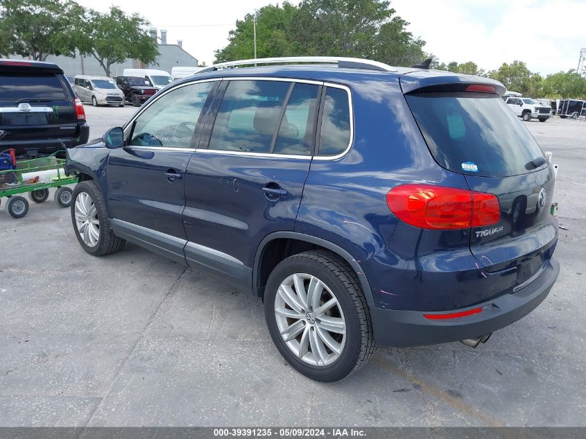 2014 Volkswagen Tiguan Se VIN: WVGAV3AX6EW617454 Lot: 39391235