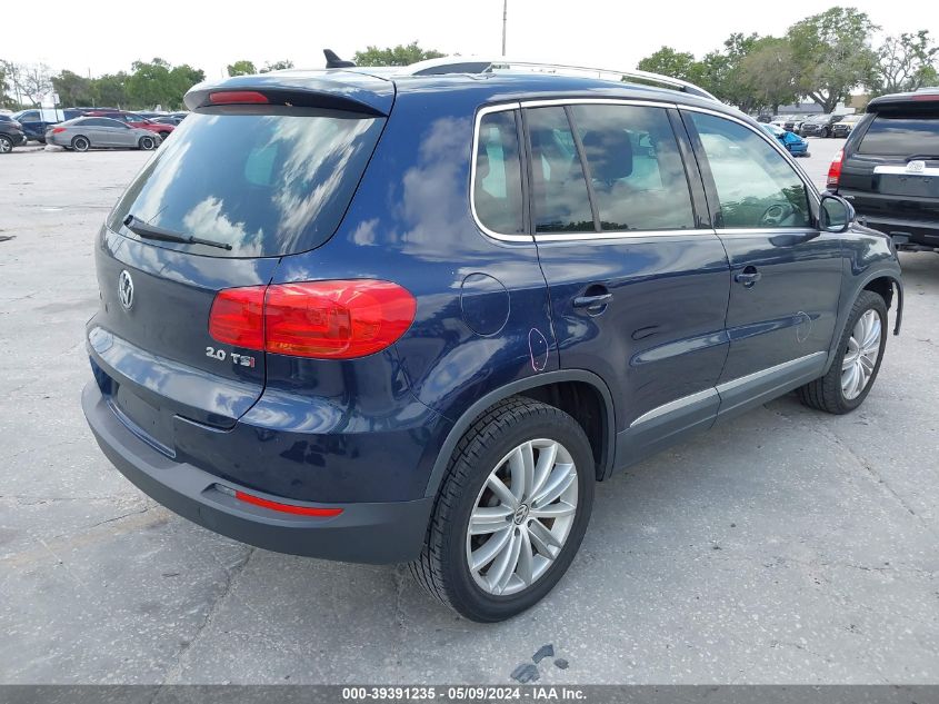 2014 Volkswagen Tiguan Se VIN: WVGAV3AX6EW617454 Lot: 39391235