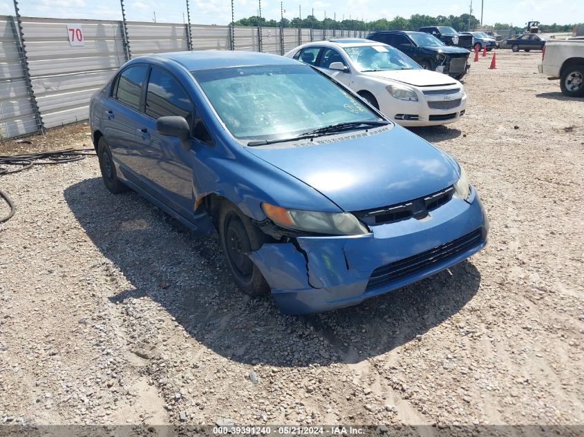 2007 Honda Civic Lx VIN: 1HGFA16587L043205 Lot: 39391240