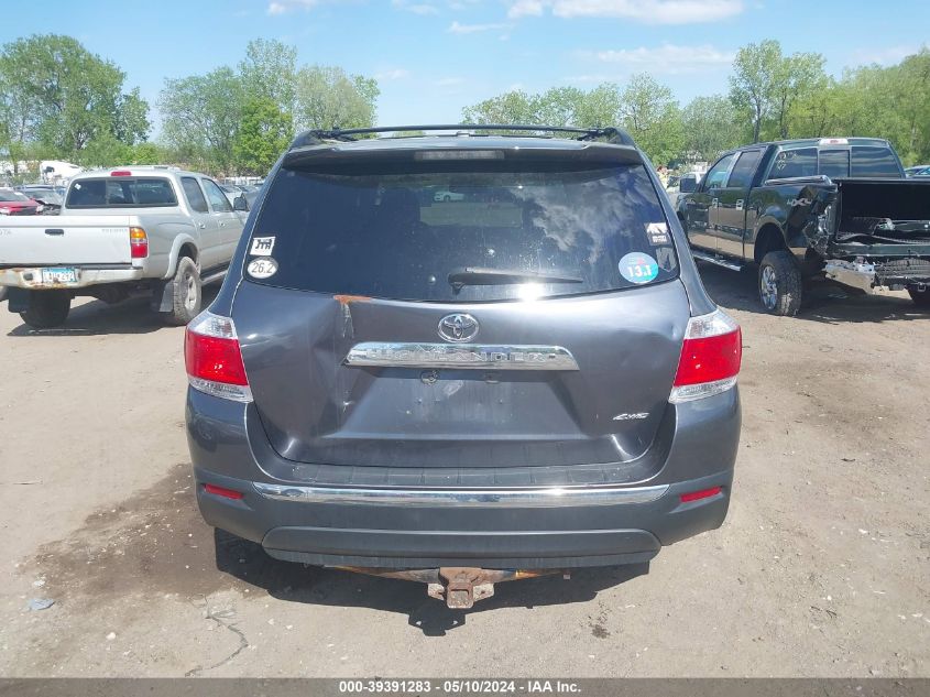 2012 Toyota Highlander Se V6 VIN: 5TDBK3EH8CS118043 Lot: 39391283