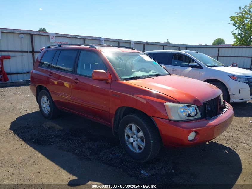 2003 Toyota Highlander Limited V6 VIN: JTEHF21A030133071 Lot: 39391303