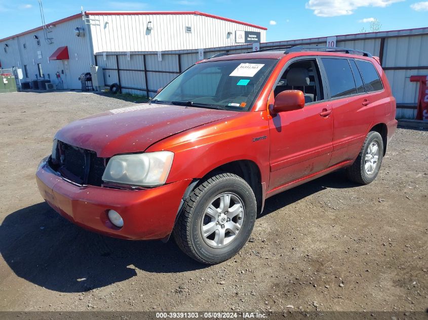 2003 Toyota Highlander Limited V6 VIN: JTEHF21A030133071 Lot: 39391303