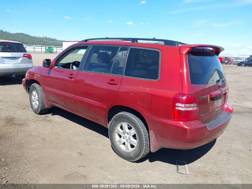 2003 Toyota Highlander Limited V6 VIN: JTEHF21A030133071 Lot: 39391303