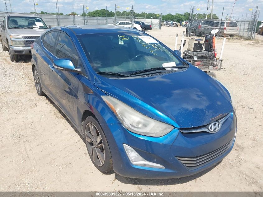 2014 Hyundai Elantra Limited VIN: KMHDH4AE7EU180553 Lot: 39391327